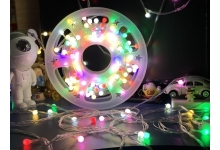 Dây đèn led bi đục 50m - 224 led nhiều màu